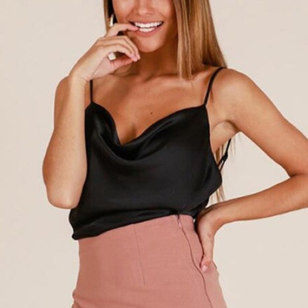 Black Satin Camisole